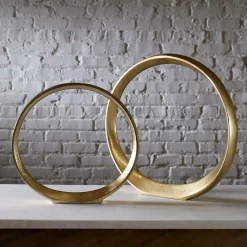 Contemporary Ring Sculptures, Set of Two