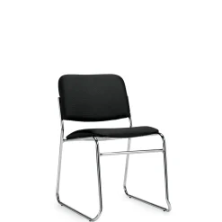 Contemporary Sled Base Fabric Armless Stack Chair - 2/carton
