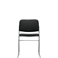 Contemporary Sled Base Fabric Armless Stack Chair - 2/carton