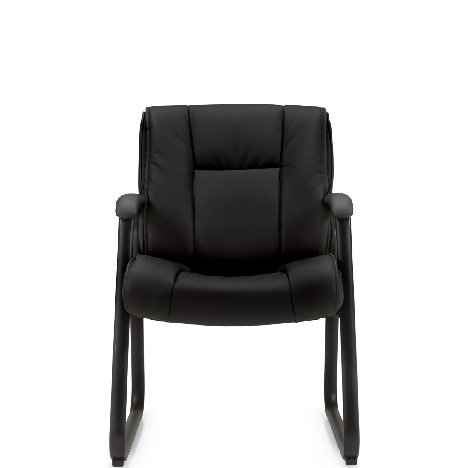 Contemporary Square Back Bonded Leather Guest Chair
