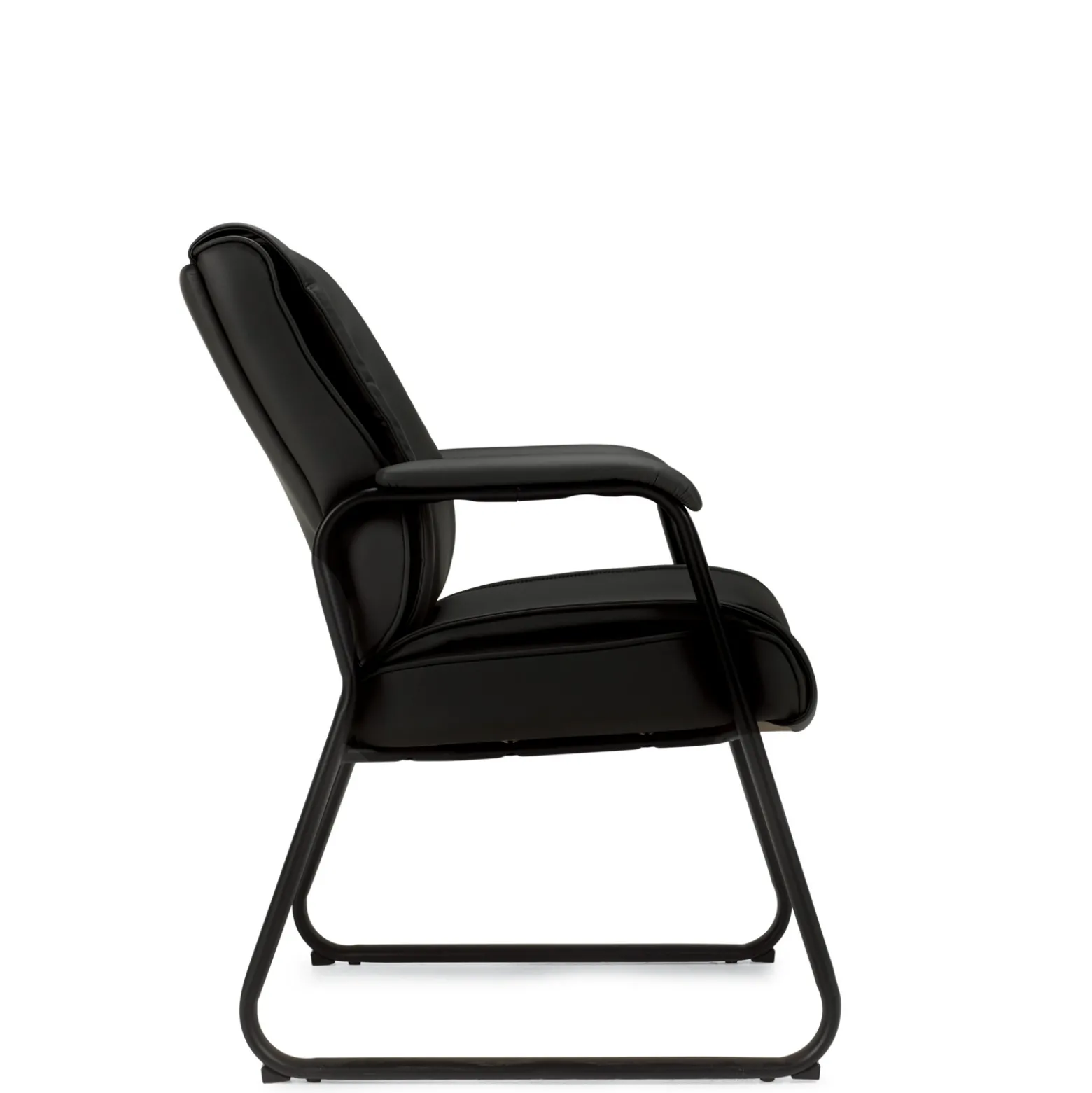 Contemporary Square Back Bonded Leather Guest Chair