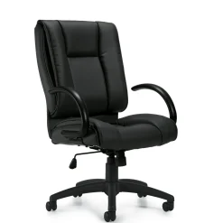 Contemporary Square Back Bonded Leather Executive Chair