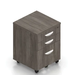 Contemporary Three Drawer Mobile File Pedestal - 16"W x 22"D