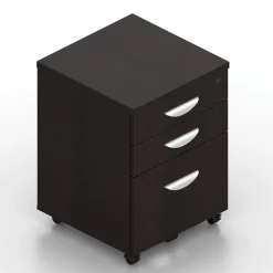 Contemporary Three Drawer Mobile File Pedestal - 16"W x 22"D