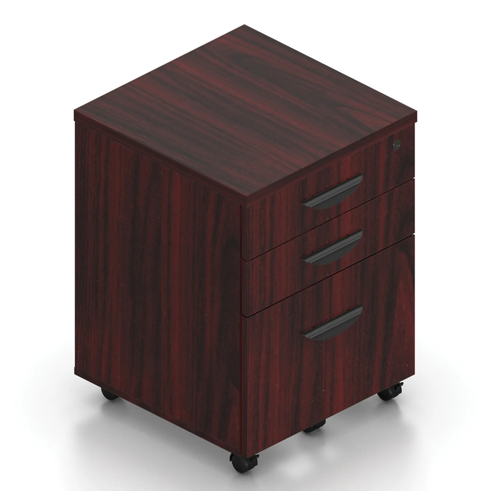 Contemporary Three Drawer Mobile File Pedestal - 16"W x 22"D
