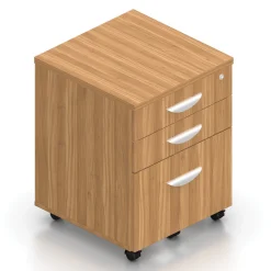 Contemporary Three Drawer Mobile File Pedestal - 16