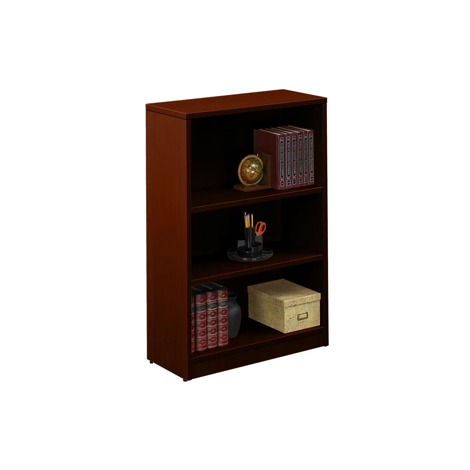Contemporary Three-Shelf Bookcase - 48"H