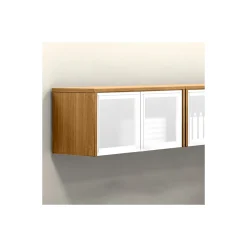 Contemporary Wall-Mounted Cabinet with Silver Doors - 36