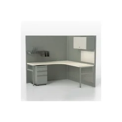 Corben L-Shaped Desk with Cubicle Panels - 68"W x 68"D