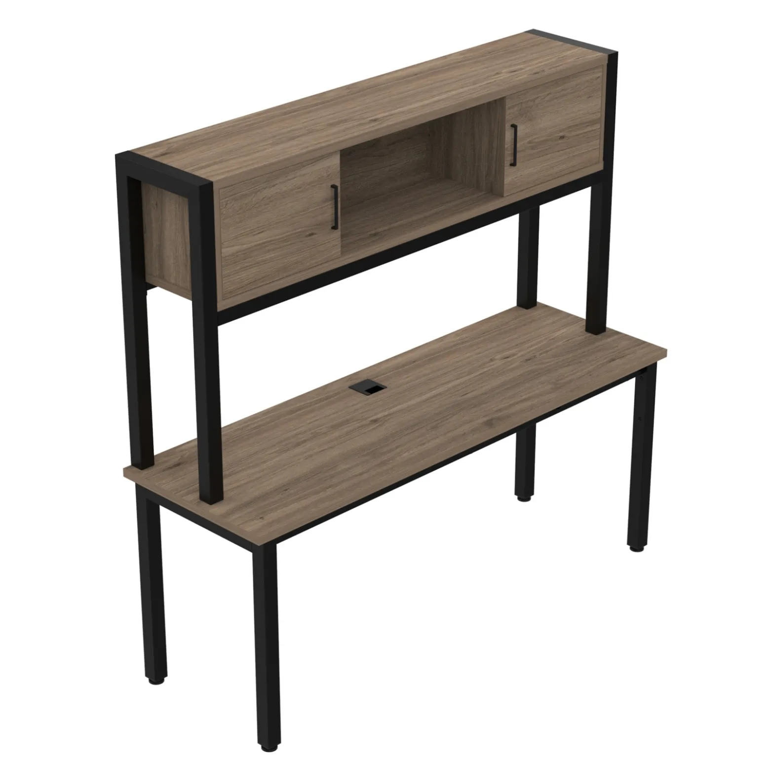 Cortez 72” Credenza Desk w/ Hutch - 72"W x 24"D