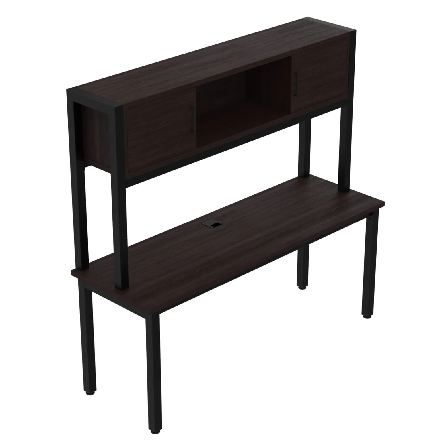 Cortez 72” Credenza Desk w/ Hutch - 72"W x 24"D
