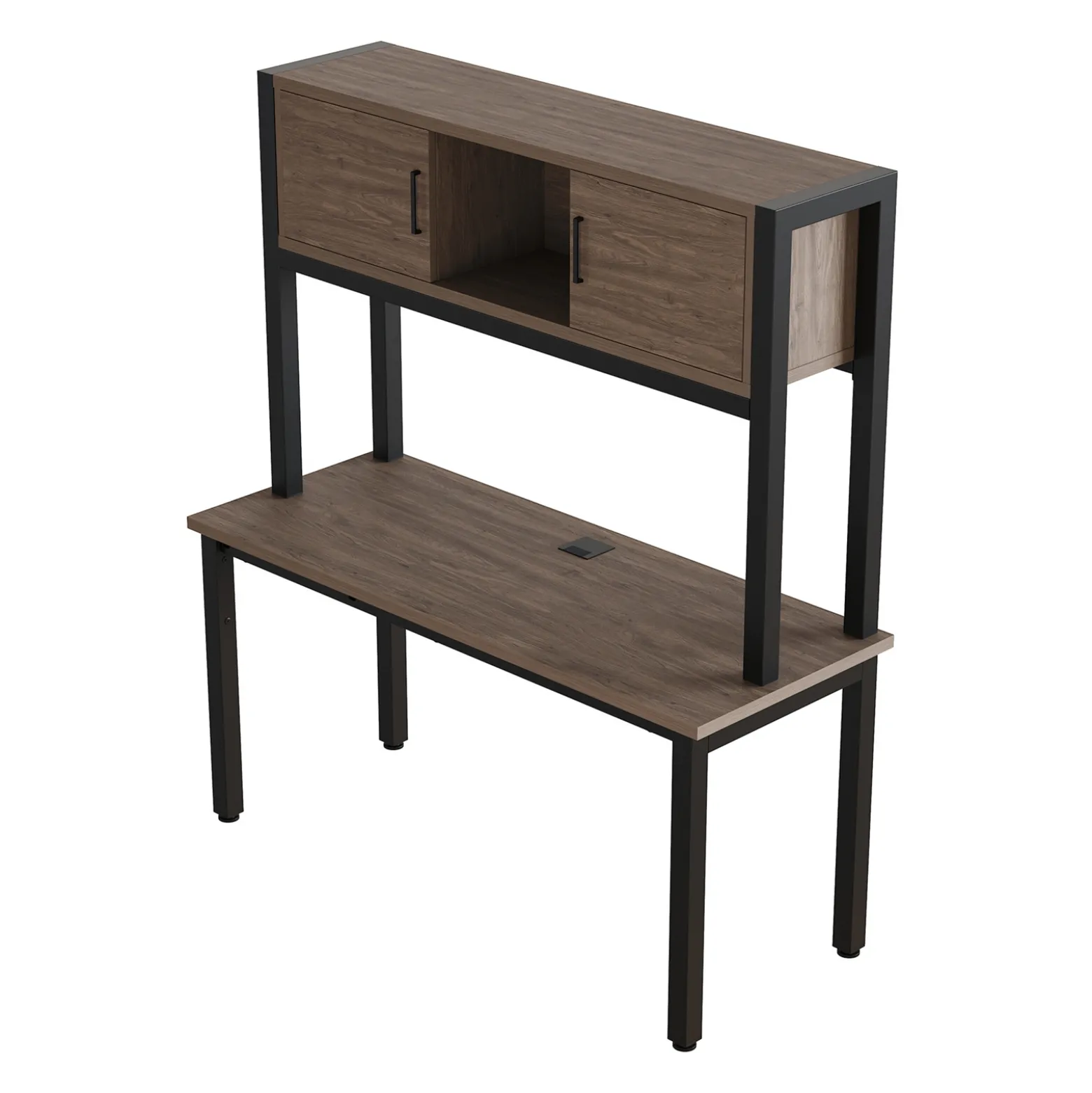 Cortez 60” Credenza Desk w/ Hutch - 60"Wx24"D
