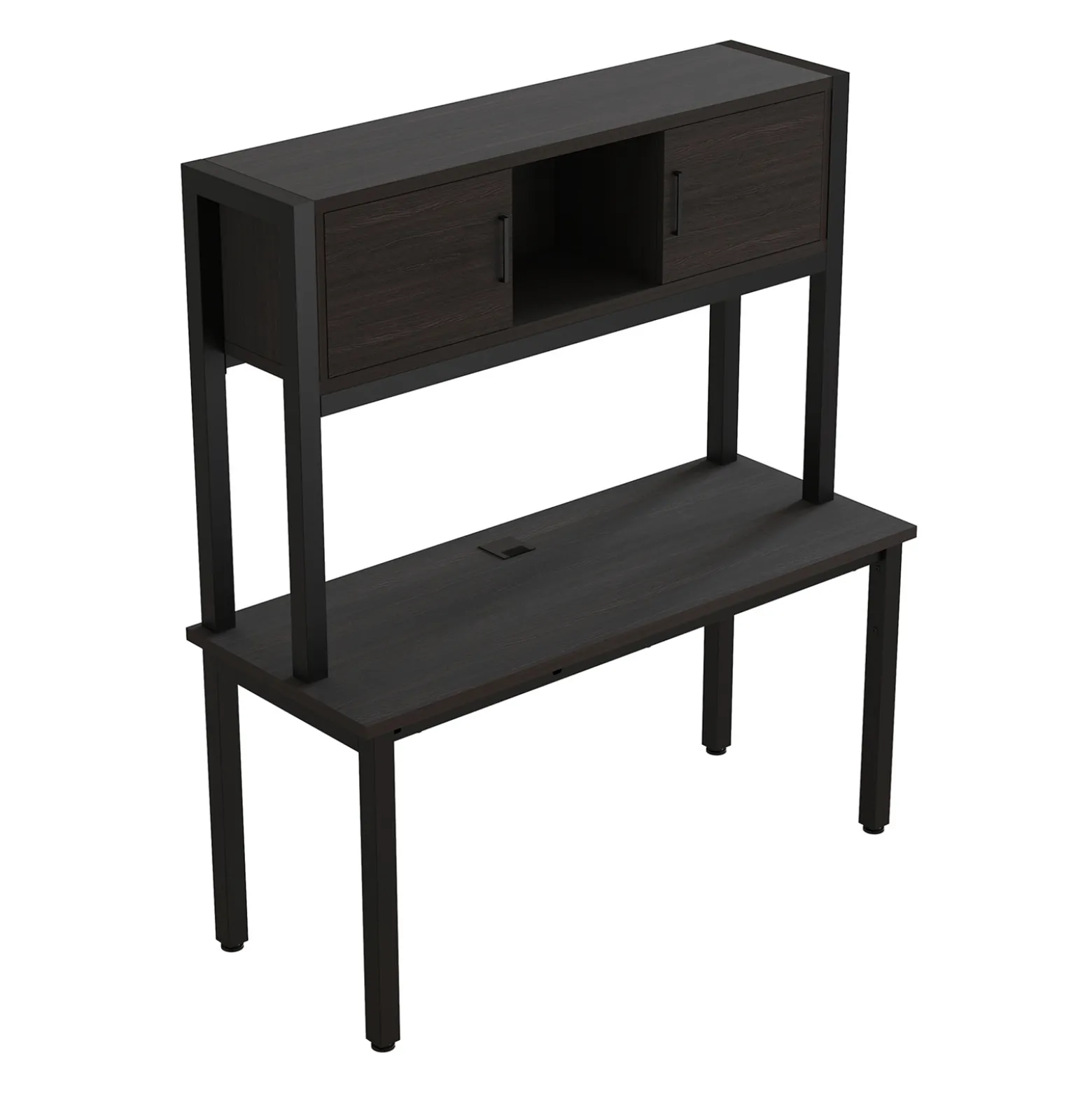 Cortez 60” Credenza Desk w/ Hutch - 60"Wx24"D