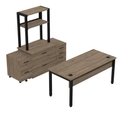 Cortez 66” Executive Desk and Storage Set