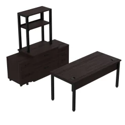 Cortez 66” Executive Desk and Storage Set