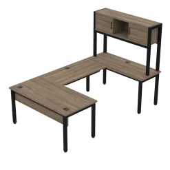 Cortez 60” Executive U-Desk w/ Hutch- 60