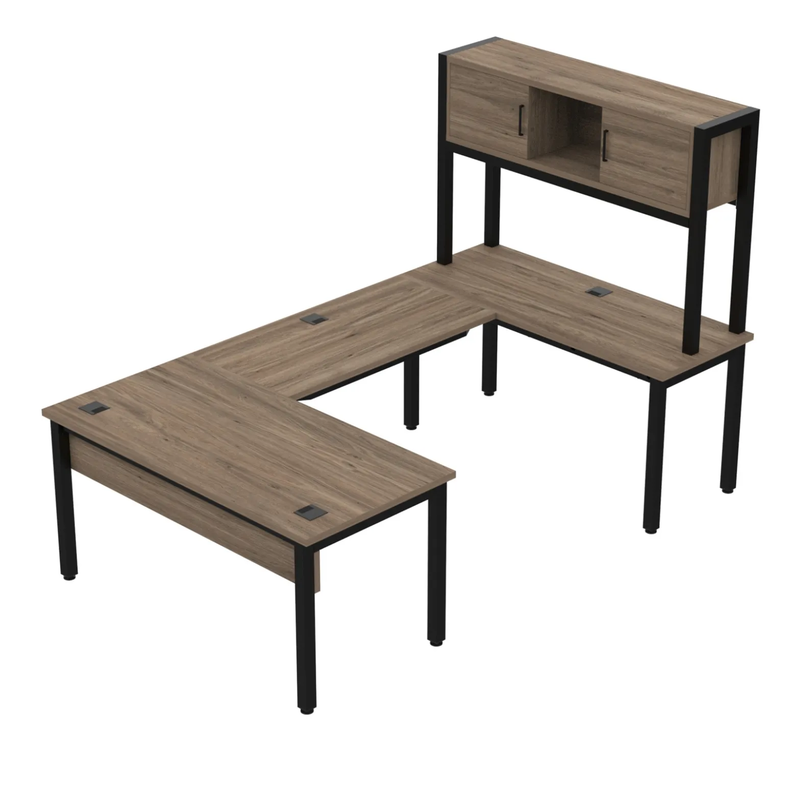 Cortez 60” Executive U-Desk w/ Hutch- 60"W x 100"D