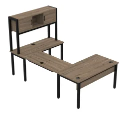 Cortez 60” Executive U-Desk w/ Hutch- 60