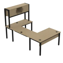 Cortez 60” Executive U-Desk w/ Hutch- 60
