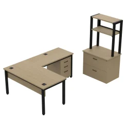 Cortez 60” L-Desk and Storage Set