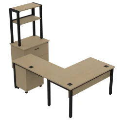 Cortez 60” L-Desk and Storage Set