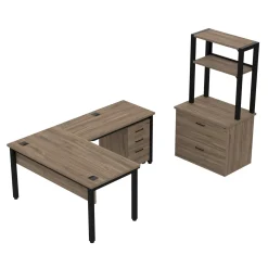 Cortez 60” L-Desk and Storage Set