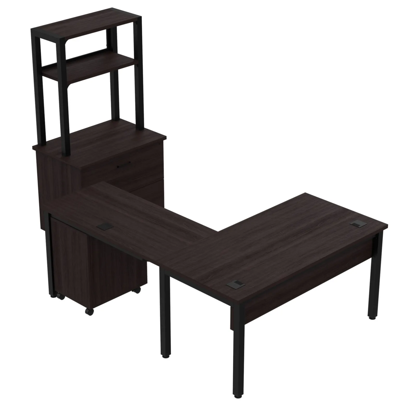 Cortez 60” L-Desk and Storage Set