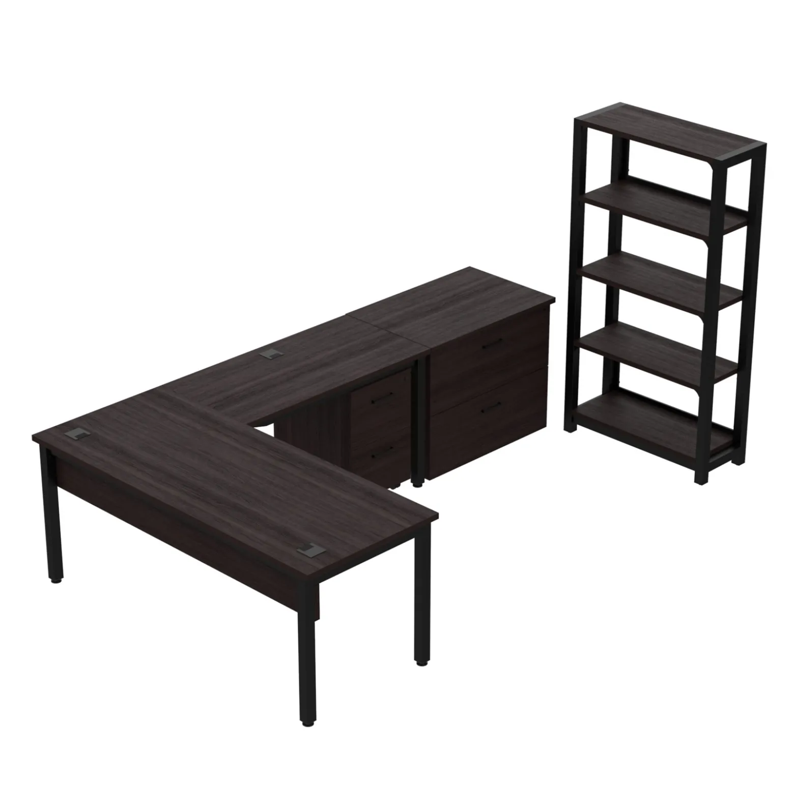 Cortez 72” L-Desk and Storage Set