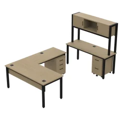 Cortez 66" L-Desk and Storage Set