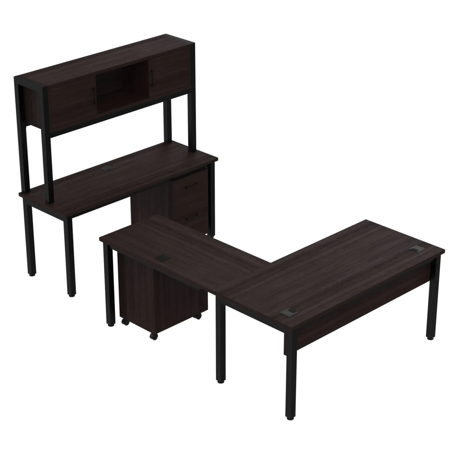 Cortez 66" L-Desk and Storage Set