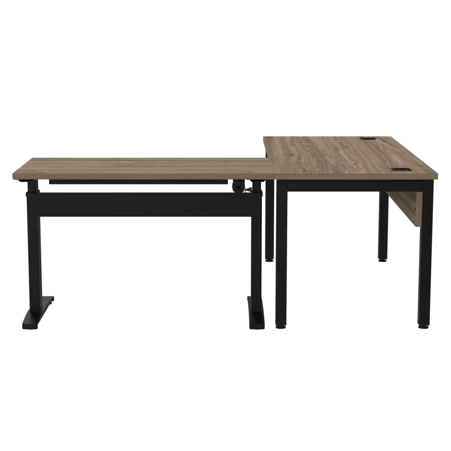 Cortez 66" L-Desk w/ Adjustable-Height Return - 66"Wx90"D