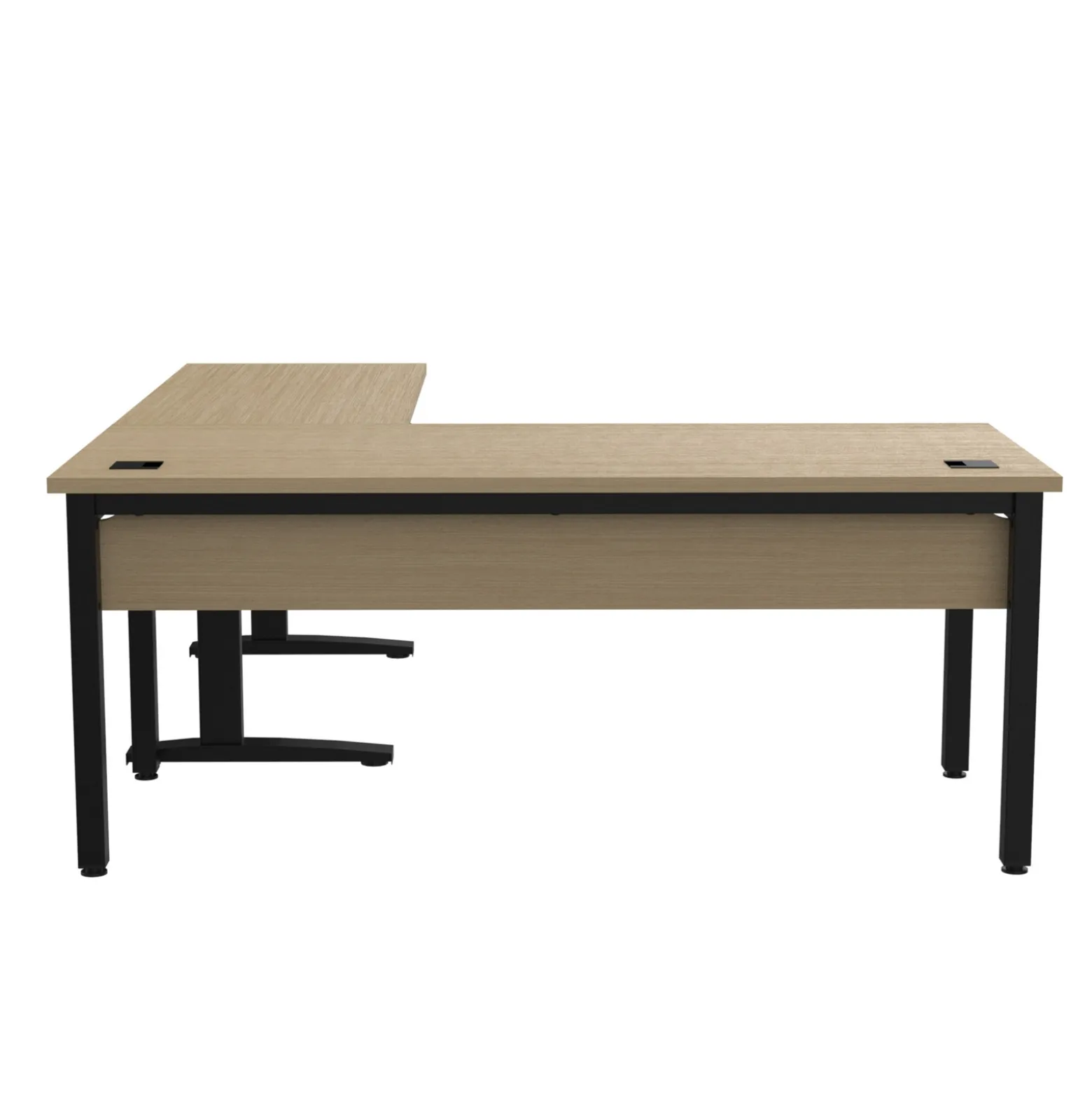 Cortez 72" L-Desk w/ Adjustable Height Return - 72"Wx77"D