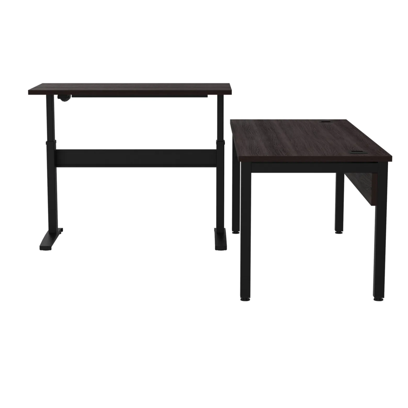 Cortez 72" L-Desk w/ Adjustable Height Return - 72"Wx77"D