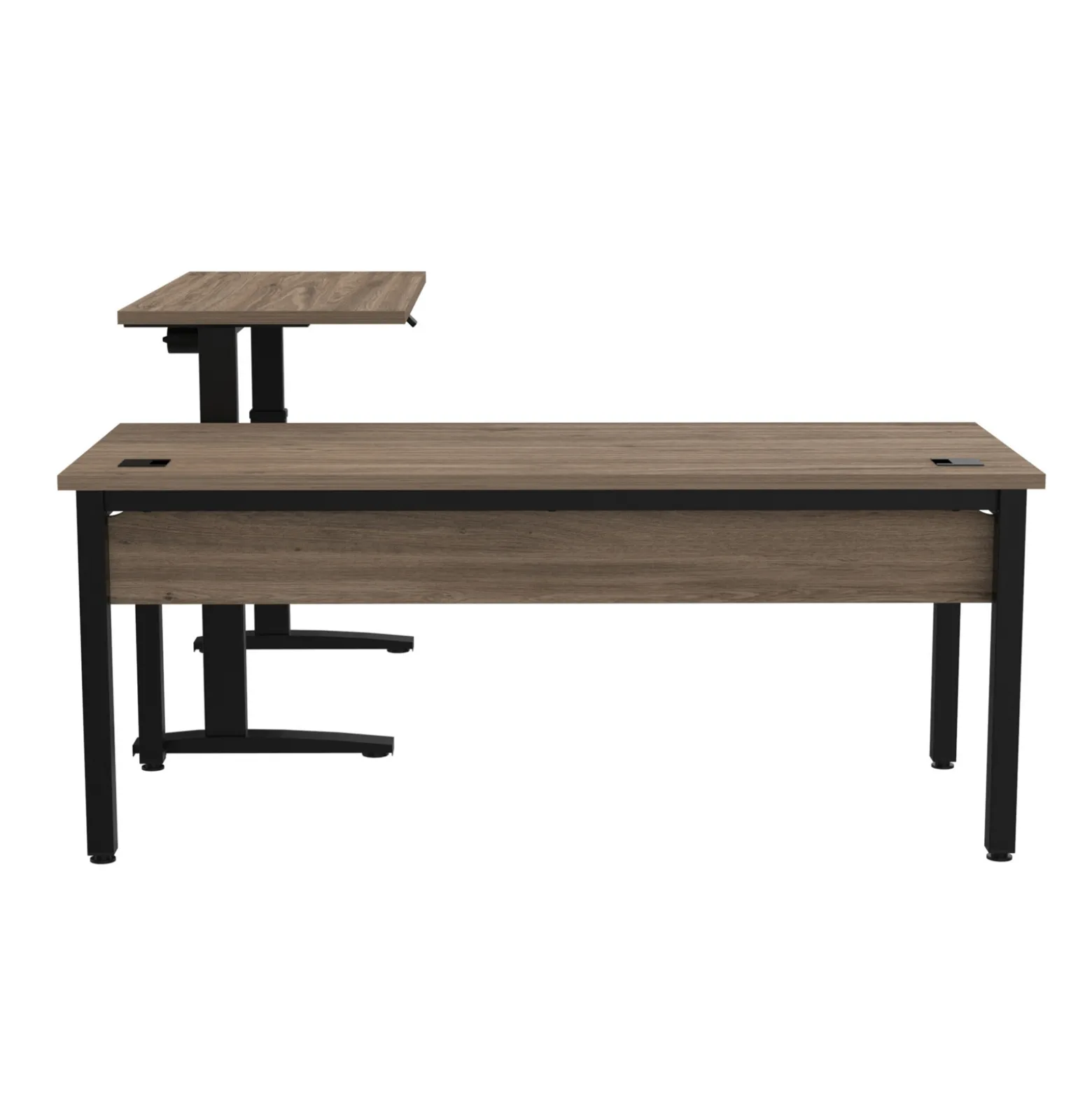 Cortez 72" L-Desk w/ Adjustable Height Return - 72"Wx77"D