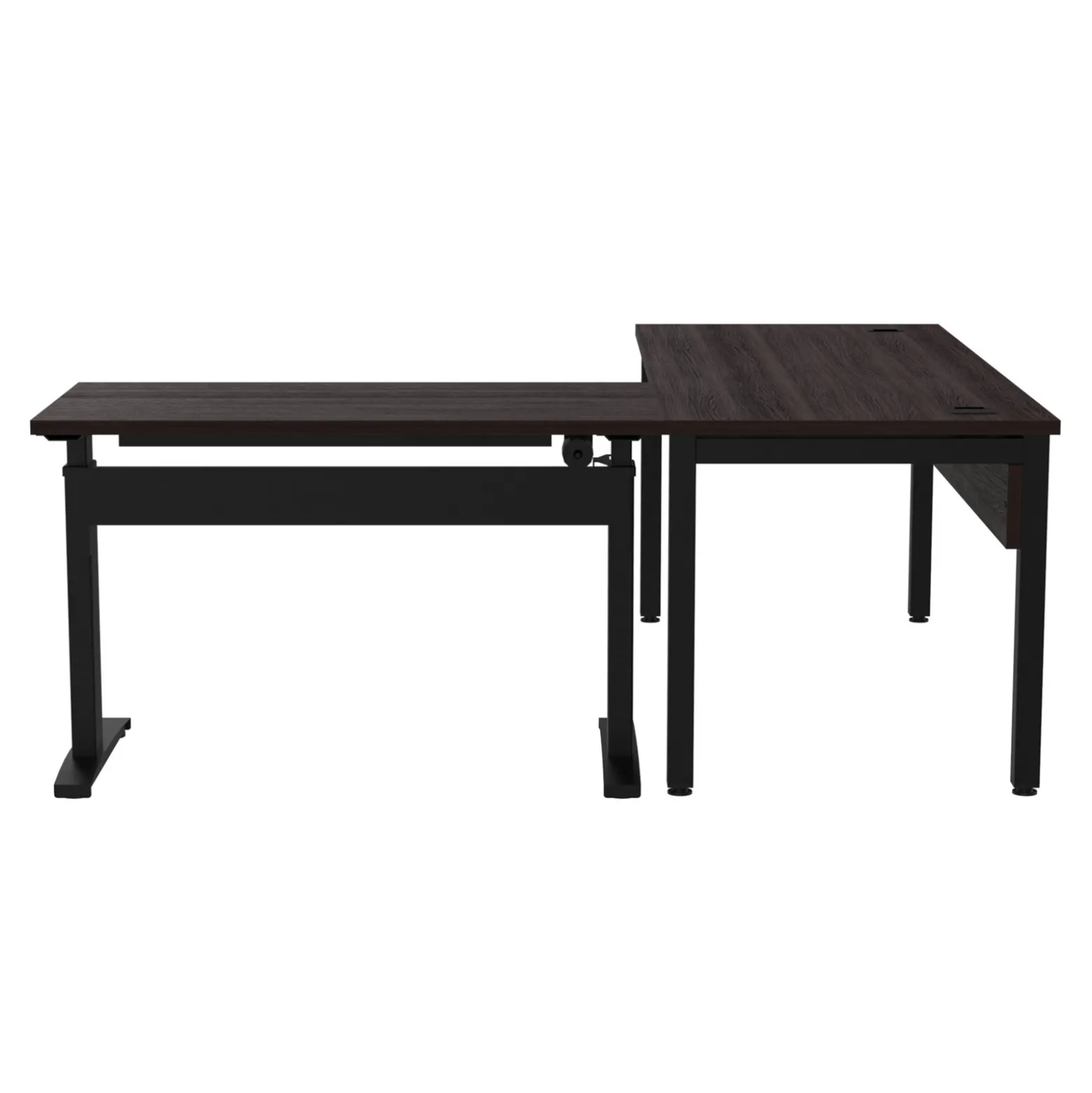 Cortez 72" L-Desk w/ Adjustable Height Return - 72"Wx77"D