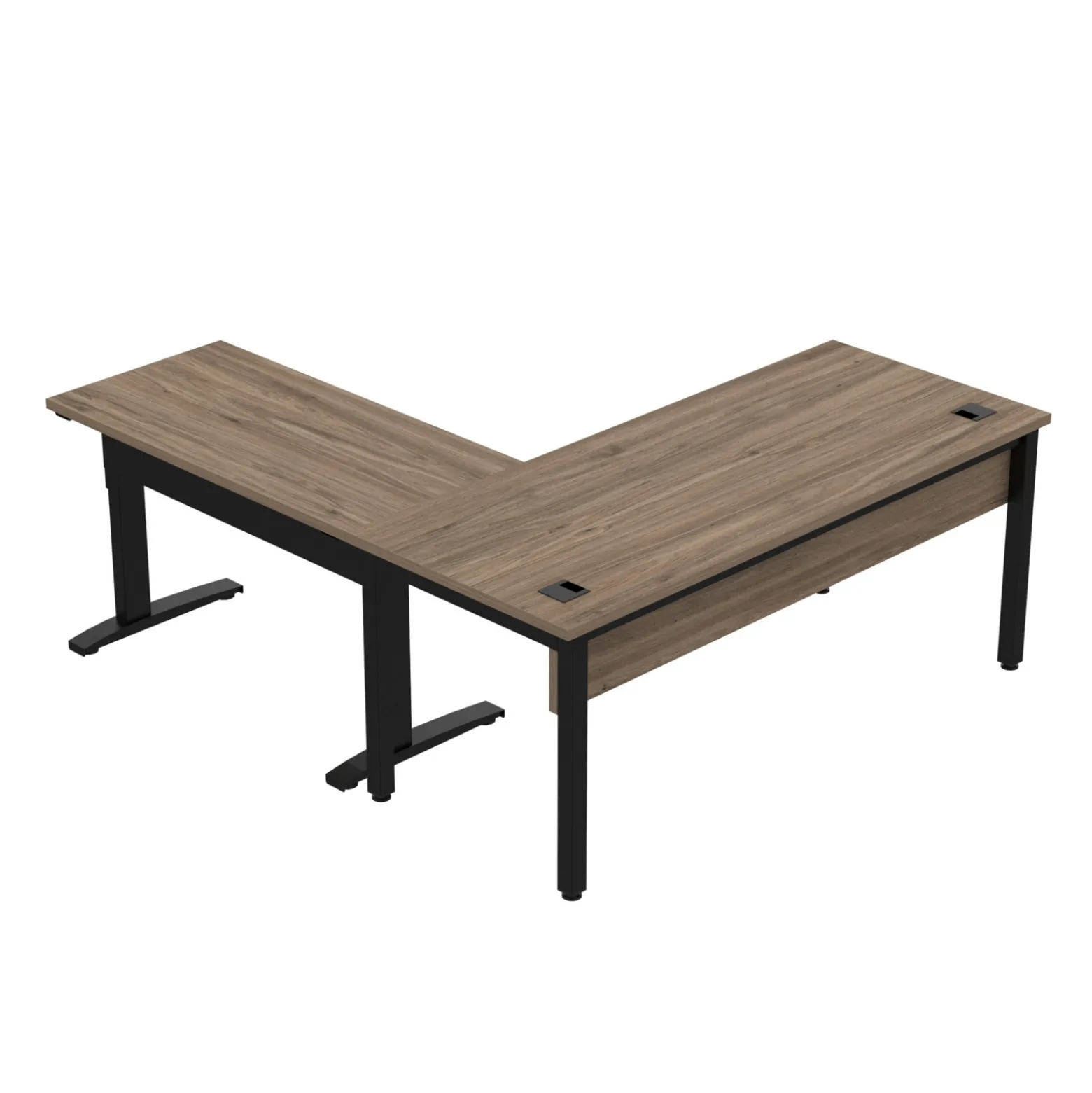Cortez 72" L-Desk w/ Adjustable Height Return - 72"Wx77"D