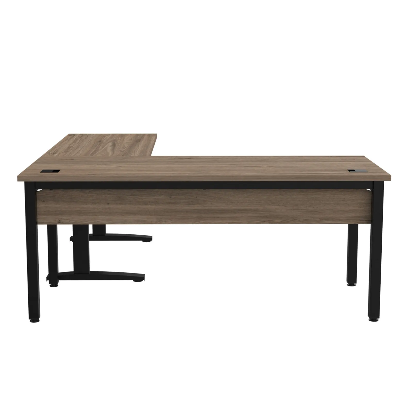 Cortez 72" L-Desk w/ Adjustable Height Return - 72"Wx77"D