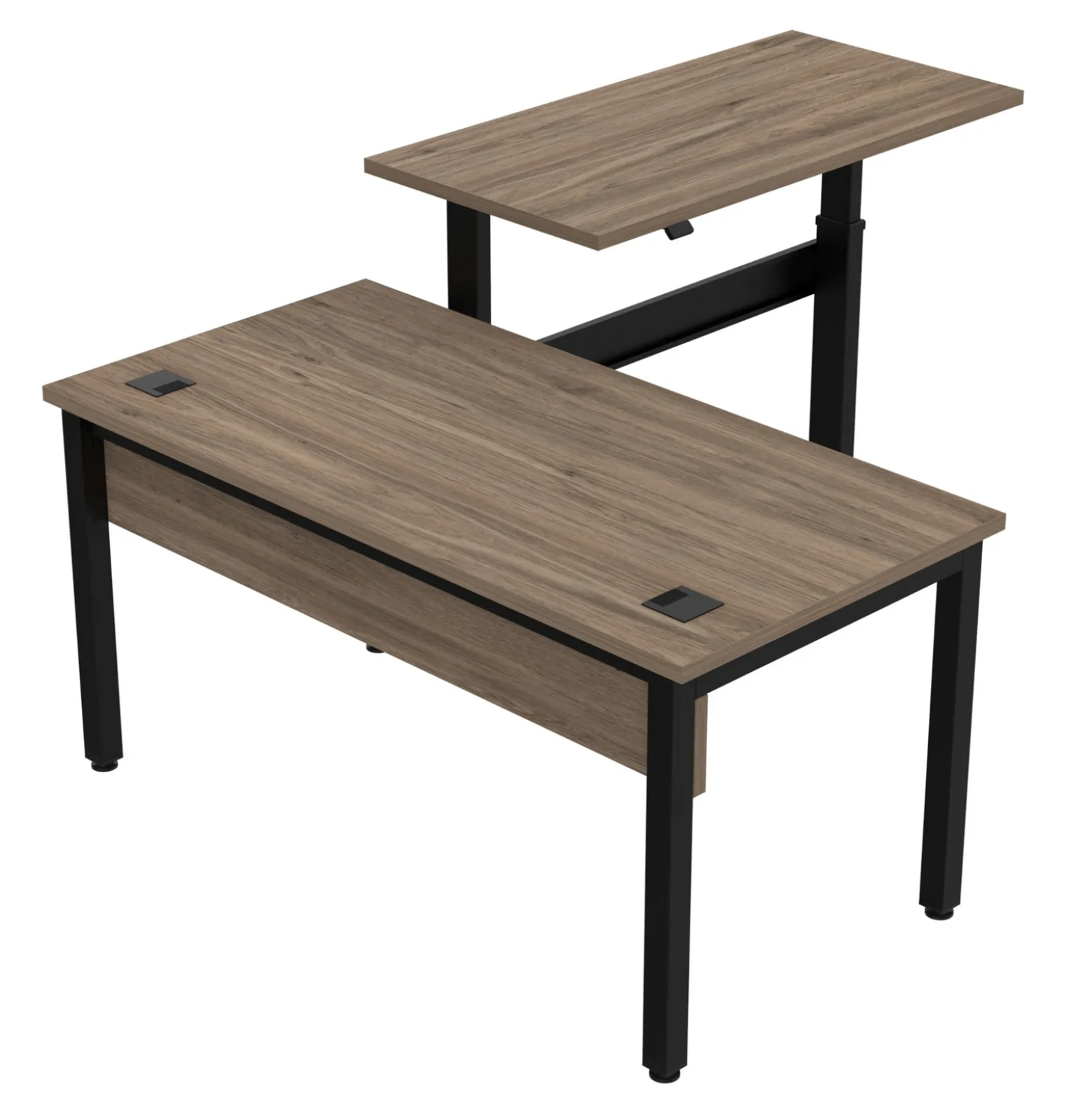 Cortez 60" L-Desk w/ Adjustable-Height Return - 60"W x 84"D