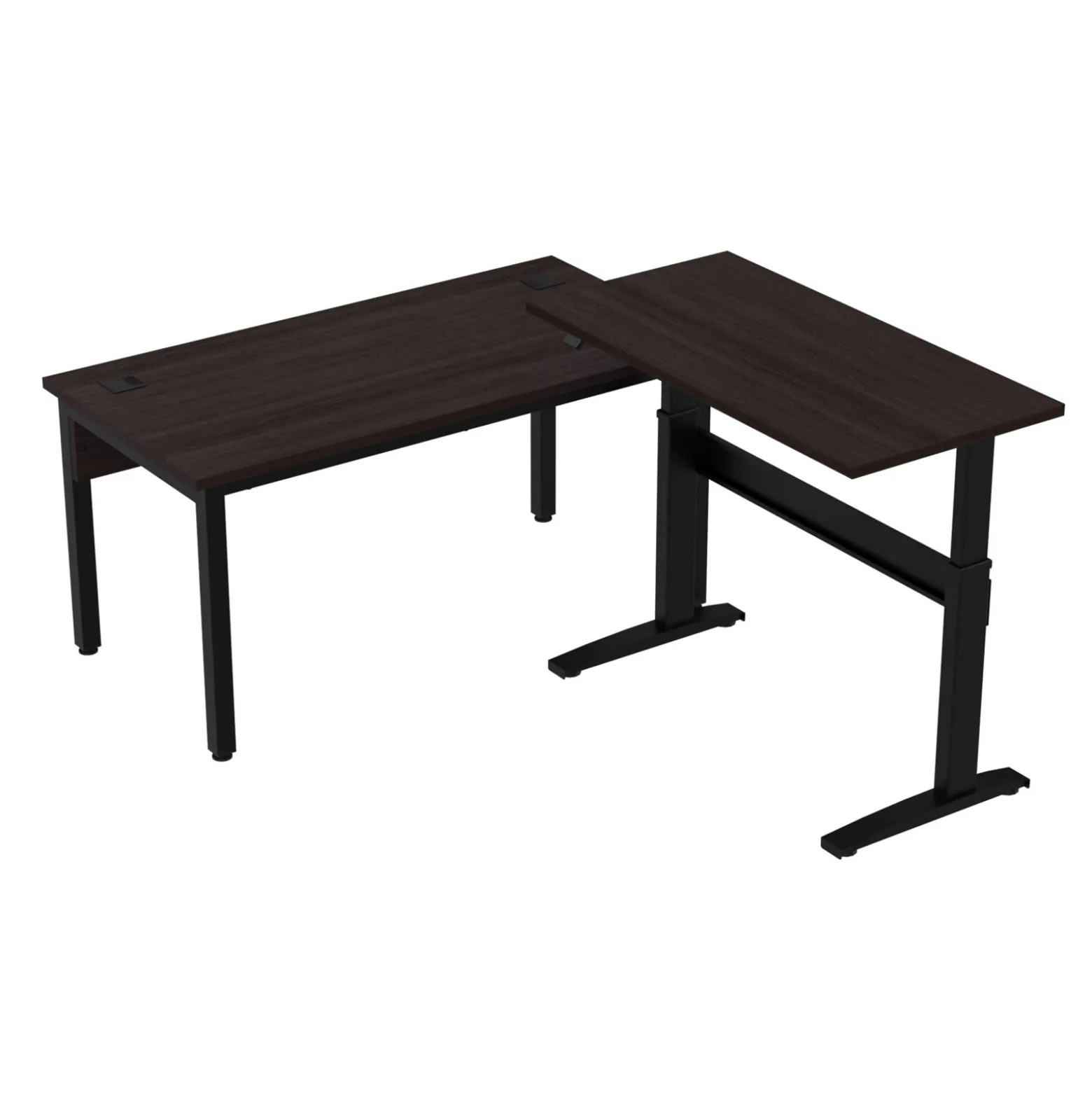 Cortez 60" L-Desk w/ Adjustable-Height Return - 60"W x 84"D