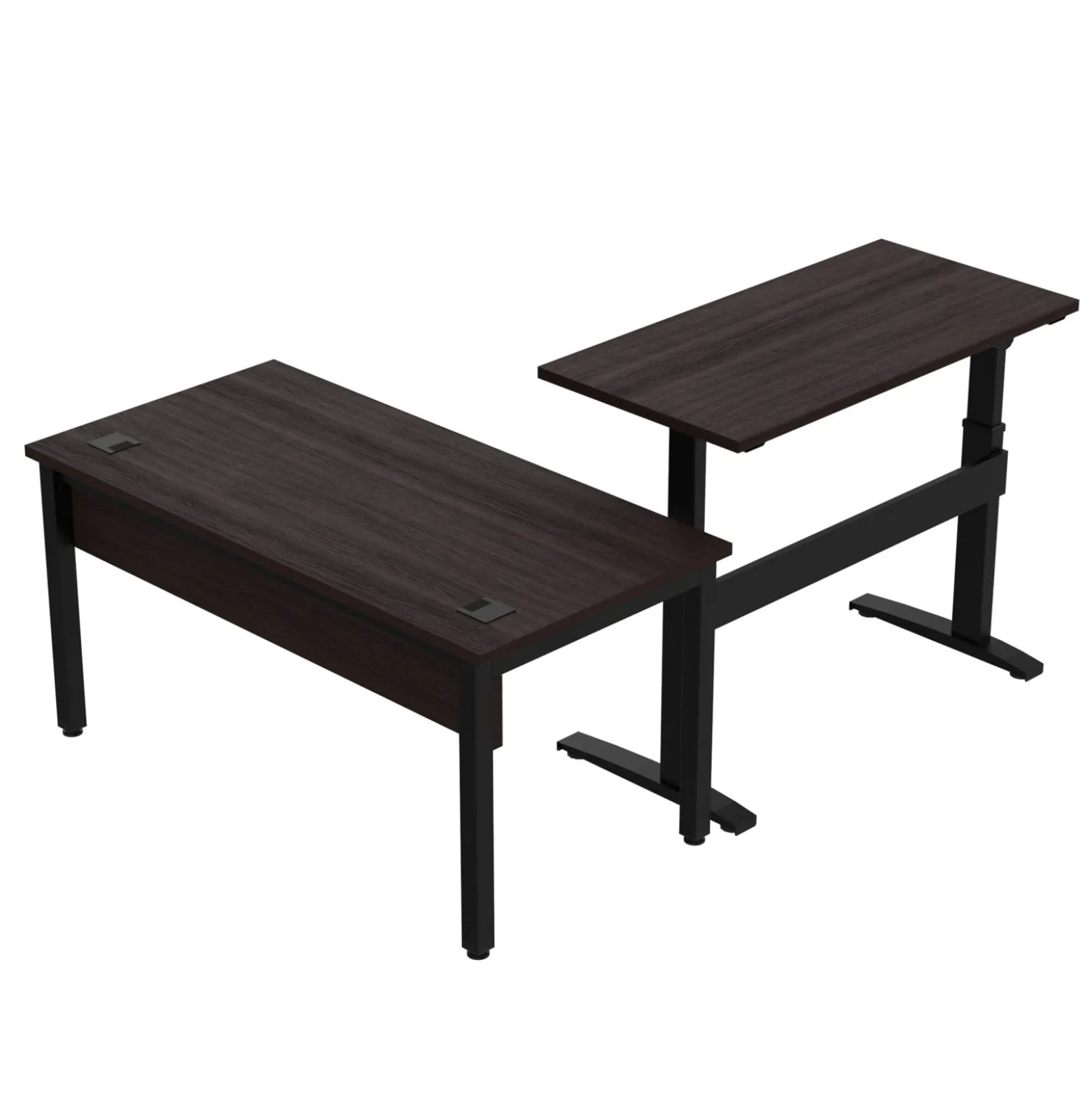 Cortez 60" L-Desk w/ Adjustable-Height Return - 60"W x 84"D