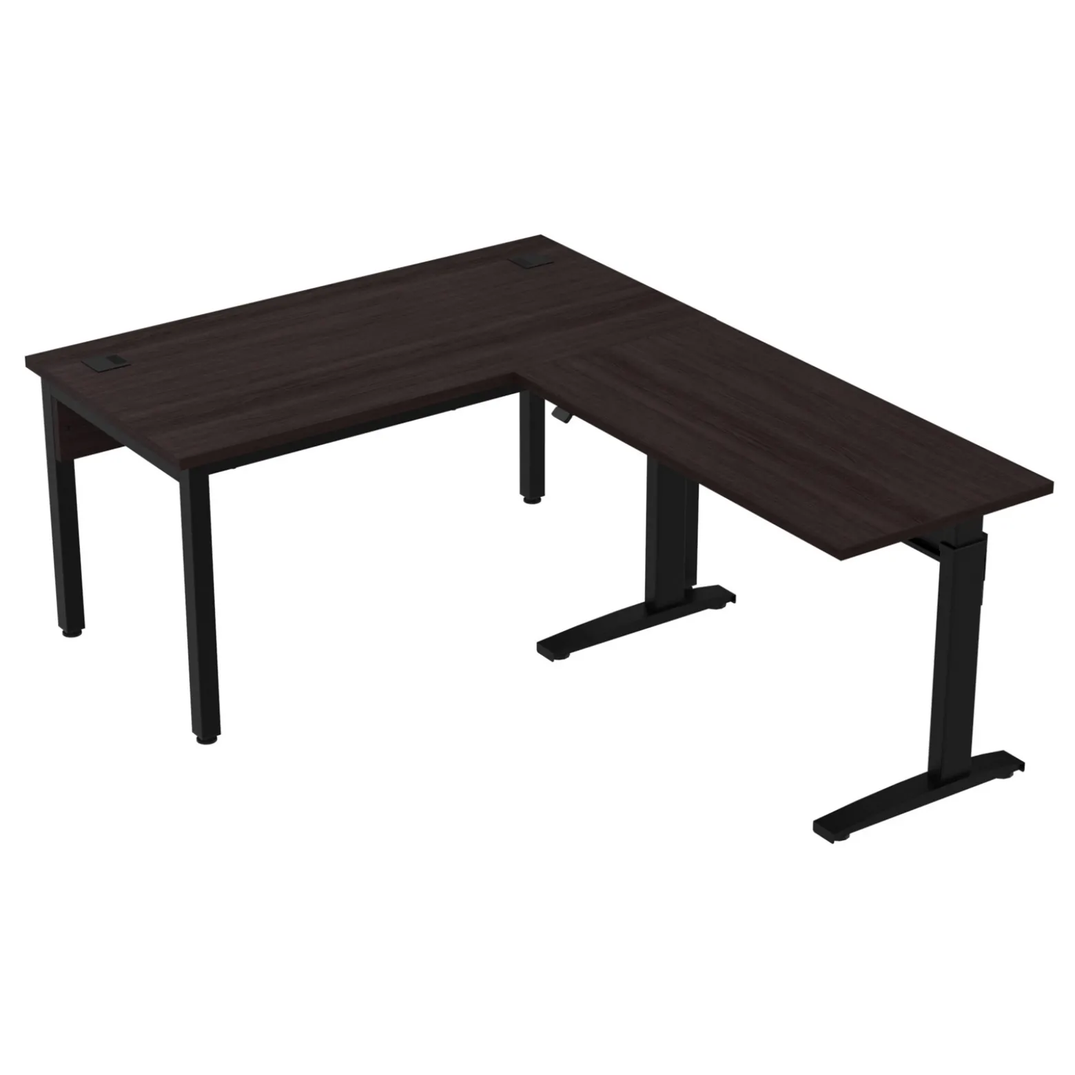 Cortez 60" L-Desk w/ Adjustable-Height Return - 60"W x 84"D