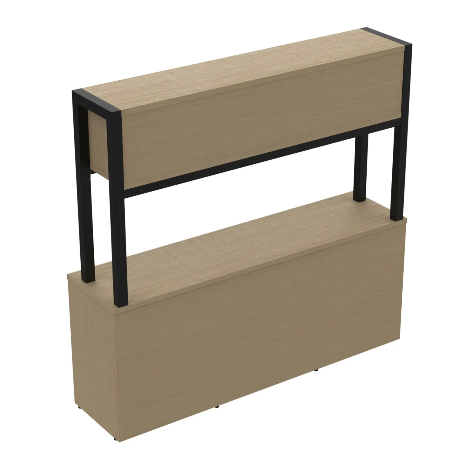 Cortez 72” Storage Credenza w/ Hutch - 72"Wx18"D