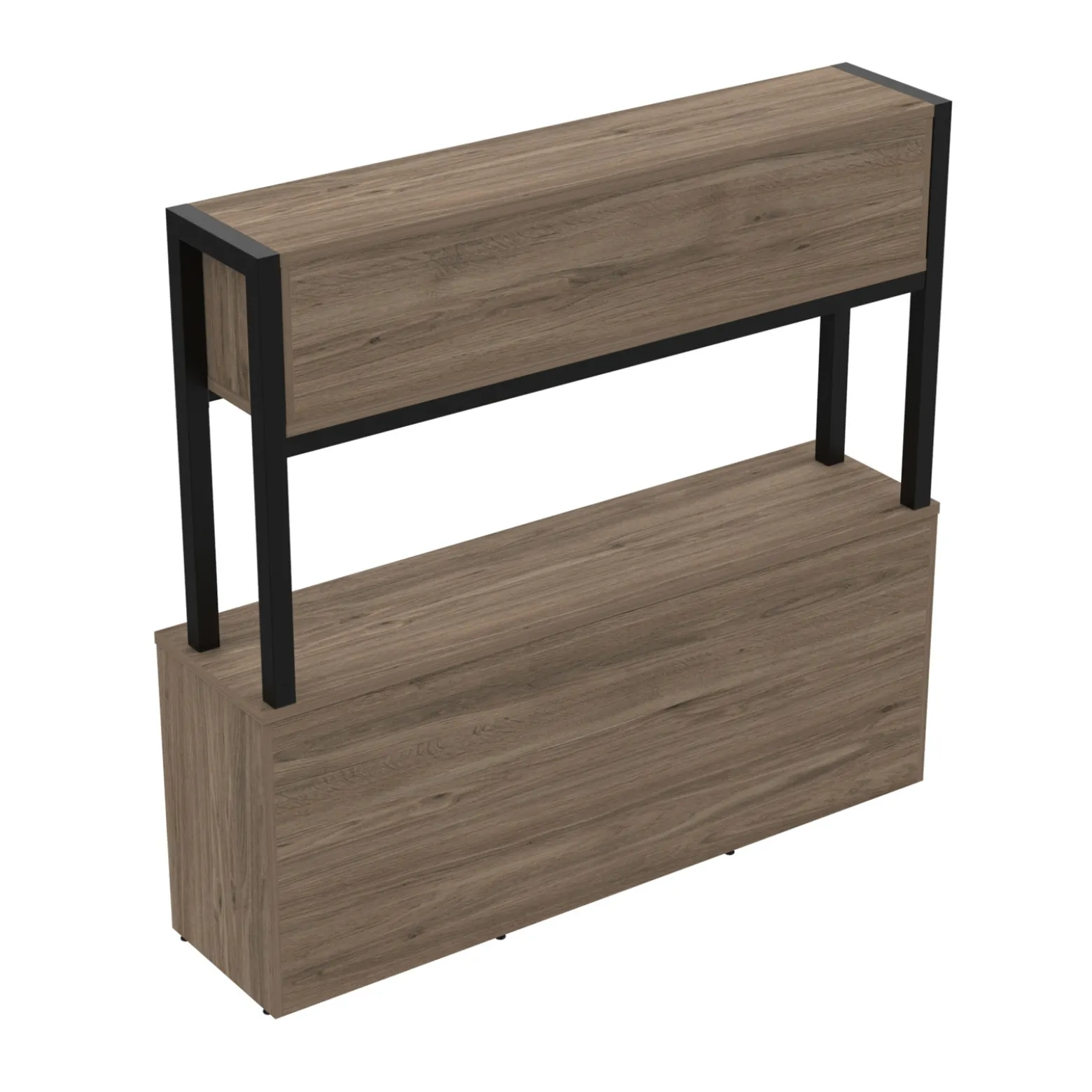 Cortez 72” Storage Credenza w/ Hutch - 72"Wx18"D