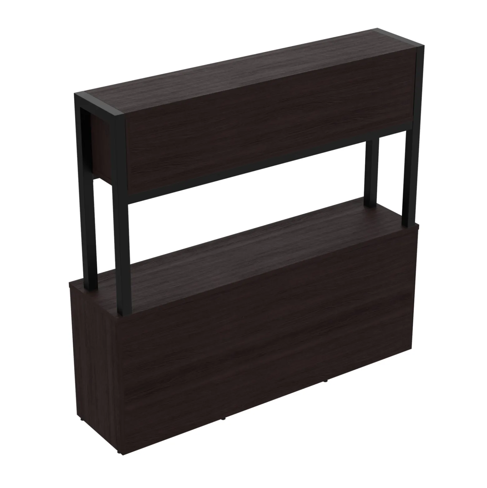 Cortez 72” Storage Credenza w/ Hutch - 72"Wx18"D
