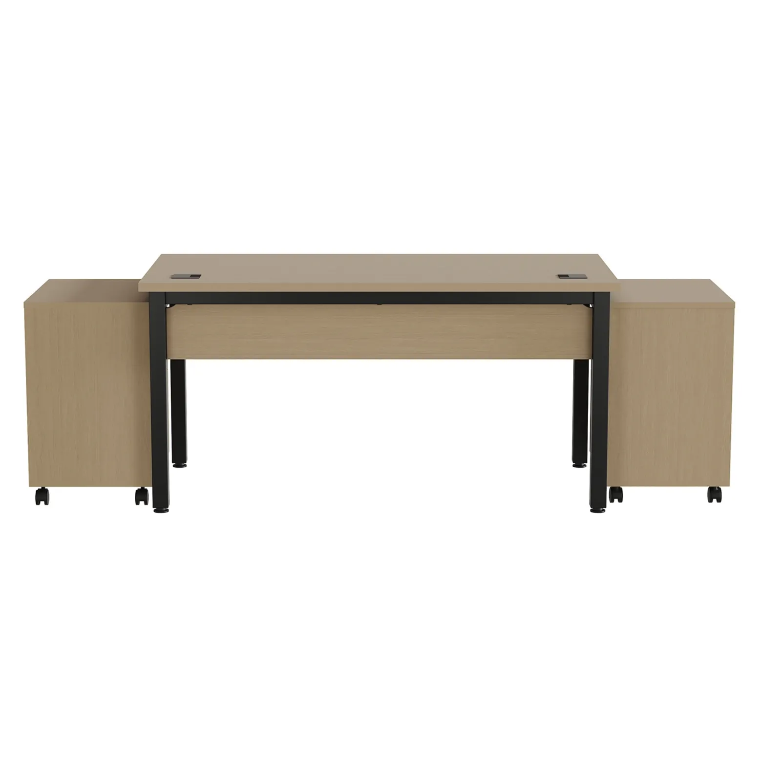 Cortez 60” Table Desk and Mobile Pedestals Set