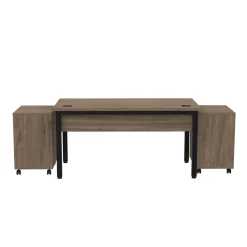 Cortez 60” Table Desk and Mobile Pedestals Set