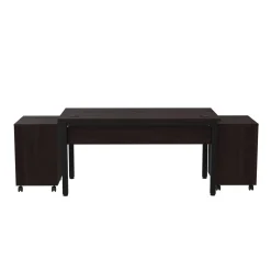 Cortez 60” Table Desk and Mobile Pedestals Set