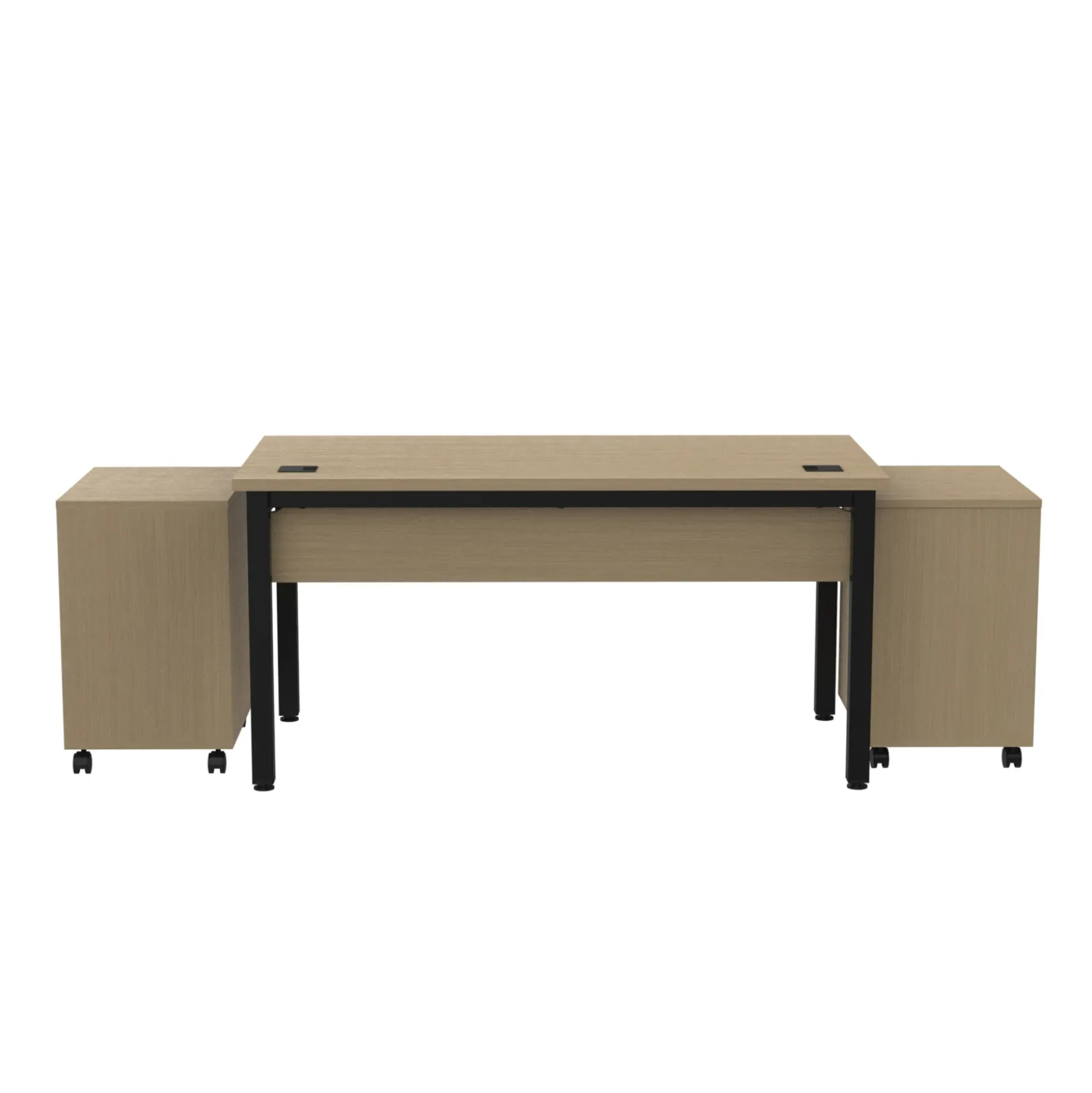 Cortez 60” Table Desk and Mobile Pedestals Set