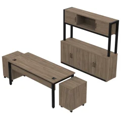 Cortez 72” Table Desk and Storage Set