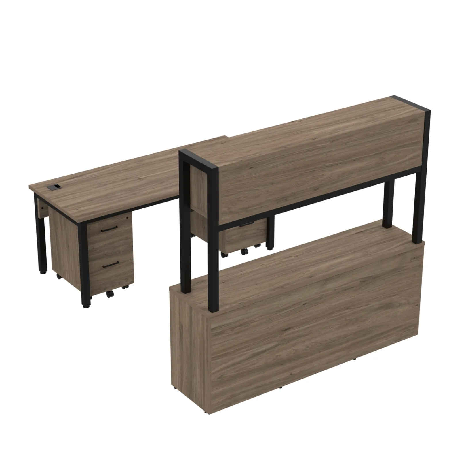 Cortez 72” Table Desk and Storage Set